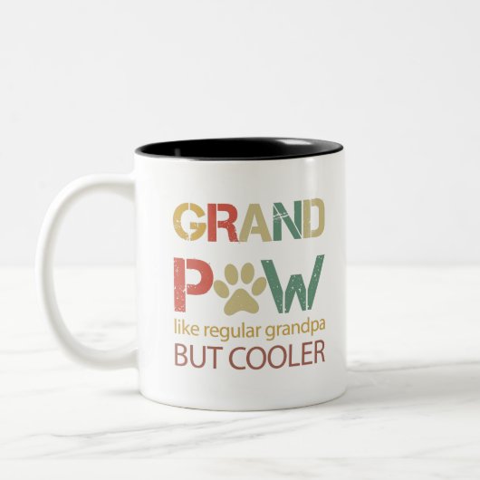 普通のおじいさんのように大股だが ツートーンマグカップ (左)