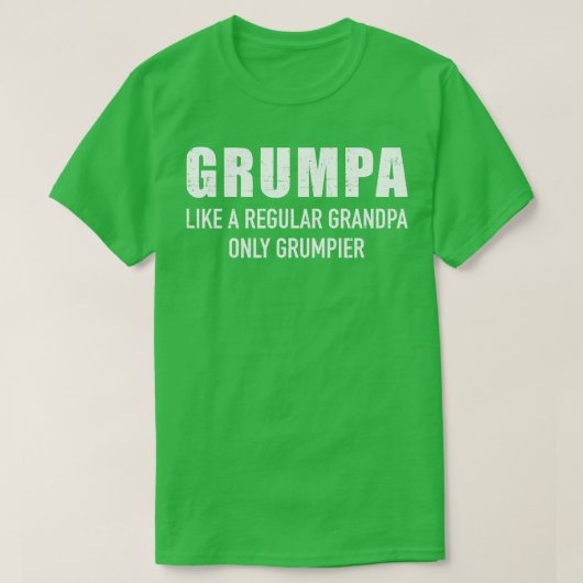 普通のおじいさんみたいに不機嫌なやつ Tシャツ (デザイン正面)
