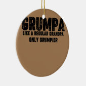 普通のおじいちゃんだけのあごり文句を言う セラミックオーナメント (右)