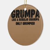 普通のおじいちゃんだけのあごり文句を言う セラミックオーナメント (左)