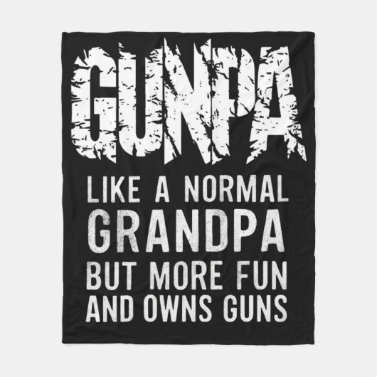 普通のおじいちゃんのようにガンパが、より多くのおもしろいと所有 フリースブランケット (正面)