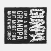 普通のおじいちゃんのようにガンパが、より多くのおもしろいと所有 フリースブランケット (正面(横))