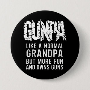 普通のおじいちゃんみたいだけどもっと楽しいGUNPA 缶バッジ