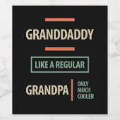 普通のおじいちゃんみたいな ワインラベル (シングルラベル)