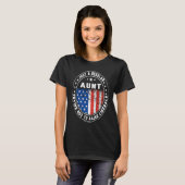 普通のおばさん リベラルを育てる アメリカ アメリカ国旗F Tシャツ (正面フル)