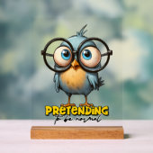 普通のおもしろいバードワードアートを装う アクリルサイン (ニュートラル)