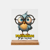 普通のおもしろいバードワードアートを装う アクリルサイン (正面)