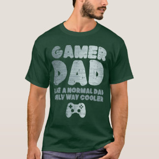 普通のお父さんみたいだけどめっちゃクールなゲーマーお父さん Tシャツ