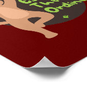 普通のかわいいかわいい猫がヨガをする姿から逃げる ポスター (角)