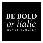 普通のはっきりしたポスターではない、または斜体である ポスター (正面)