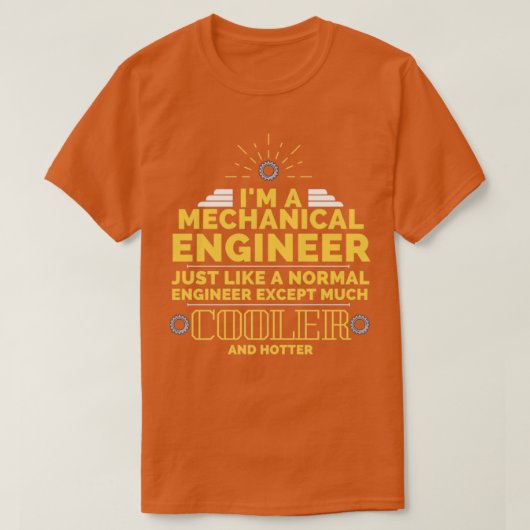 普通のエンジンと同じように機械技師だ Tシャツ (デザイン正面)