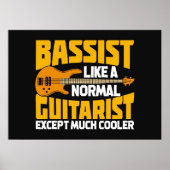 普通のギタリストのような音楽アートのベース ポスター (正面)