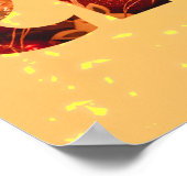 「普通のクリスマスじゃない」フォントアート&レッドポスター ポスター (角)