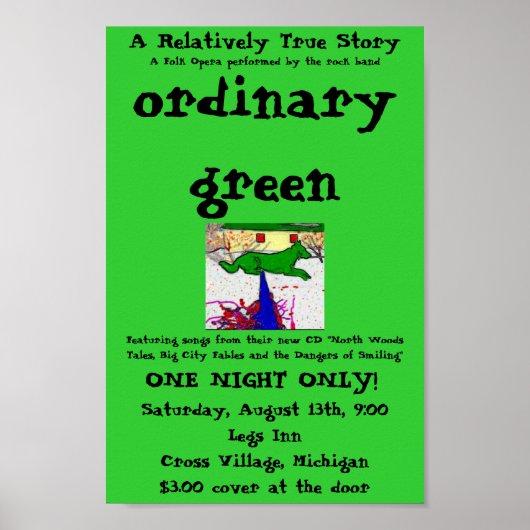 普通のグリーンポスター ポスター (正面)
