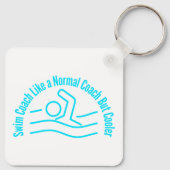 普通のコーチのように泳ぐクールが キーホルダー (裏面)