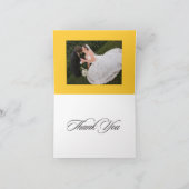 普通のサンキューカード、結婚のモノグラム サンキューカード (内部)