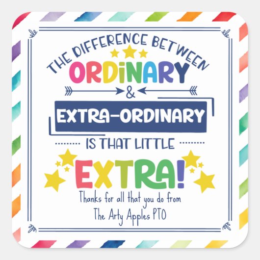 普通のステッカーの違い スクエアシール (正面)