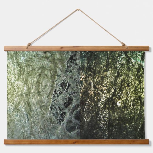 普通のテクスチャウッドトップウォールタペストリー、プレーン 吊り下げ型タペストリー (正面)