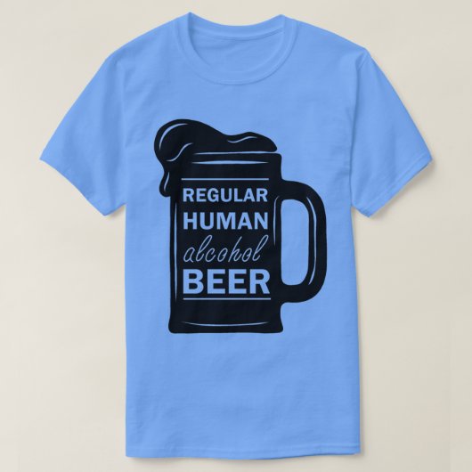 普通のヒトアルコールビール Tシャツ (デザイン正面)