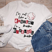 普通のママじゃないよ私は野球のママパーソナライズされた トライブレンドTシャツ