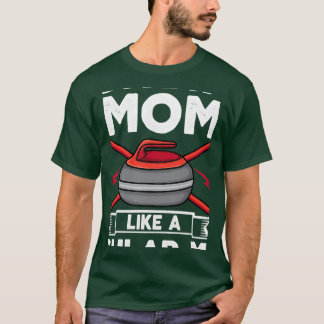 普通のママのようにカーリングクールママがレトロcu tシャツ