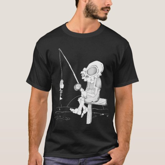 普通のママみたいだけどクールな釣りママ Tシャツ (正面)