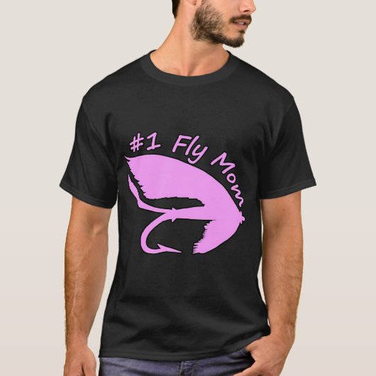 普通のママみたいでよりクールな釣り好きママ Tシャツ (正面)