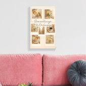 普通のローマ字装飾 – 美的ポラロイドの壁 キャンバスプリント (インサイチュ (リビング))