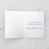 普通の世界のお母さんにはない青いゼブラ最高のの点 カード (内部)