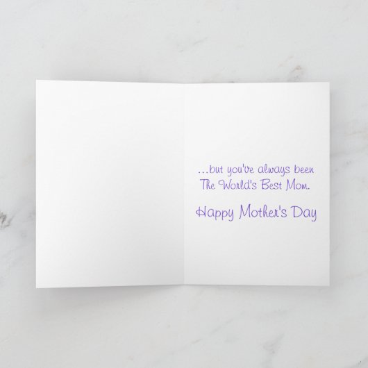 普通の世界のお母さんにはない青いゼブラ最高のの点 カード (内部)