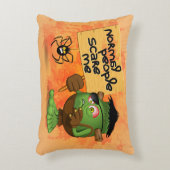 「普通の人々は私を怖がらせる」フランケンシュタインキャラクター アクセントクッション (正面(垂直))