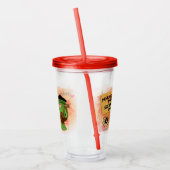 「普通の人々は私を怖がらせる」フランケンシュタインキャラクター アクリルタンブラー (左)