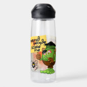 「普通の人々は私を怖がらせる」フランケンシュタインキャラクター ウォーターボトル (背面)