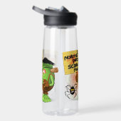 「普通の人々は私を怖がらせる」フランケンシュタインキャラクター ウォーターボトル (右面)