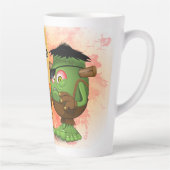 「普通の人々は私を怖がらせる」フランケンシュタインキャラクター カフェラテマグ (右)