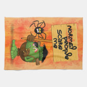 「普通の人々は私を怖がらせる」フランケンシュタインキャラクター キッチンタオル (横)