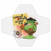 「普通の人々は私を怖がらせる」フランケンシュタインキャラクター サッカーボール (フラット)