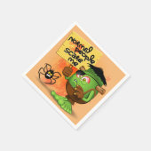 「普通の人々は私を怖がらせる」フランケンシュタインキャラクター スタンダードカクテルナプキン (角)