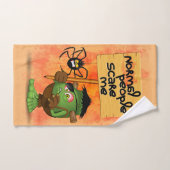 「普通の人々は私を怖がらせる」フランケンシュタインキャラクター バスタオルセット (ハンドタオル)