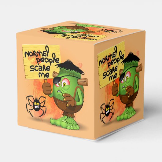 「普通の人々は私を怖がらせる」フランケンシュタインキャラクター フェイバーボックス (裏面サイド)