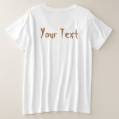 「普通の人々は私を怖がらせる」フランケンシュタインキャラクター プラスサイズTシャツ (デザイン裏面)