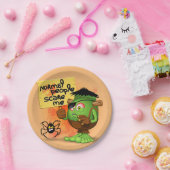 「普通の人々は私を怖がらせる」フランケンシュタインキャラクター ペーパープレート (パーティー)