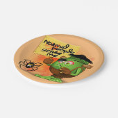 「普通の人々は私を怖がらせる」フランケンシュタインキャラクター ペーパープレート (アングル)