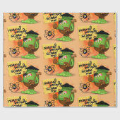 「普通の人々は私を怖がらせる」フランケンシュタインキャラクター ラッピングペーパー (フラット)