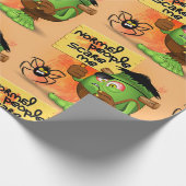 「普通の人々は私を怖がらせる」フランケンシュタインキャラクター ラッピングペーパー (角)