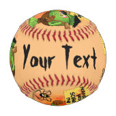 「普通の人々は私を怖がらせる」フランケンシュタインキャラクター 野球ボール (正面)