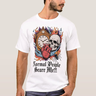 普通の人が怖い Tシャツ