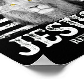 普通の人は後来ろ向きではなく、イエスは啓示である ポスター (角)