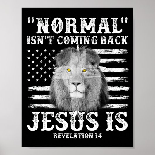 普通の人は後来ろ向きではなく、イエスは啓示である ポスター (正面)