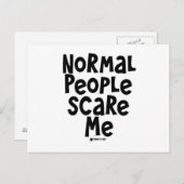普通の人は私を怖がらせる ポストカード (正面/裏面)